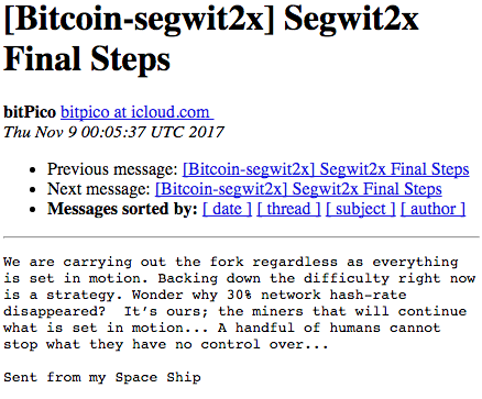 BitPico заявляет, что проведет SegWit2X вопреки решению его разработчиков cryptowiki.ru
