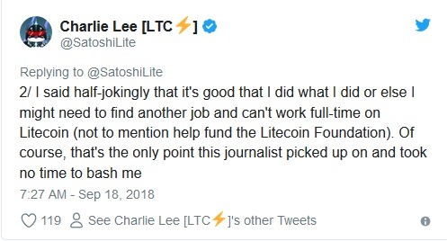 Чарли Ли борется с «плохой журналистикой» в криптопространстве cryptowiki.ru