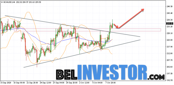 Bitcoin Cash BCH/USD прогноз на сегодня 9 октября 2020 cryptowiki.ru