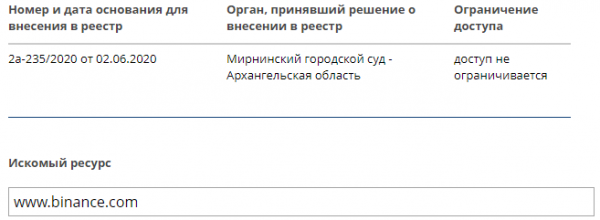 Решение о блокировке биржи Binance в России отменено cryptowiki.ru