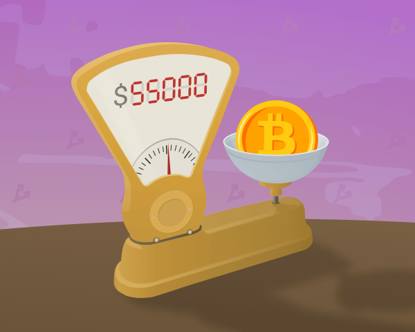Цена биткоина превысила $55 000 cryptowiki.ru