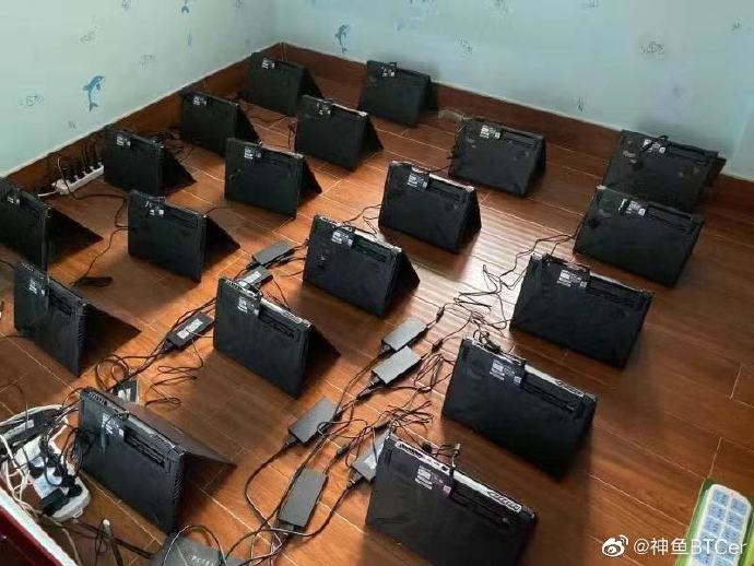Китайская майнинговая ферма использует игровые ноутбуки Hasee для добычи криптовалют
