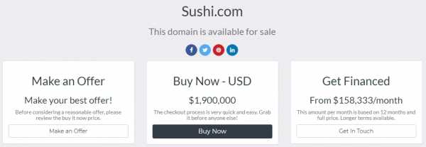 DeFi-проект SushiSwap получил домен sushi.com cryptowiki.ru
