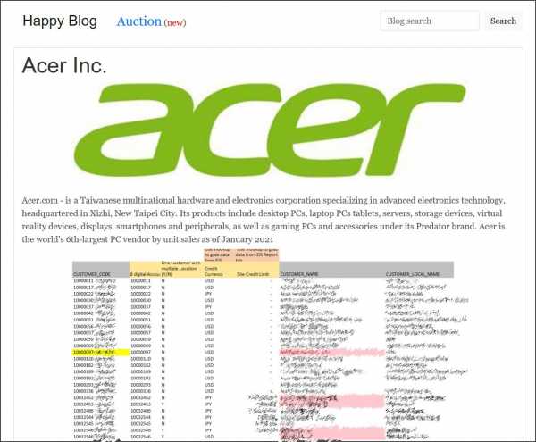 СМИ: вымогатели REvil потребовали от компьютерного гиганта Acer $50 млн в Monero cryptowiki.ru