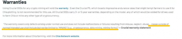 У Crucial возникла путаница с ограничением майнинга Chia на SSD cryptowiki.ru