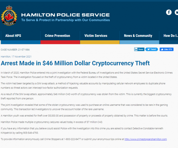 Подросток из Канады украл криптовалюту на сумму свыше 36 млн долларов cryptowiki.ru